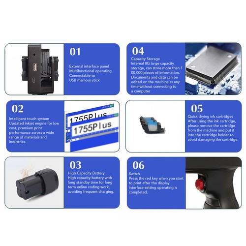 Handheld inkjet printer 7mm - inkjet,
